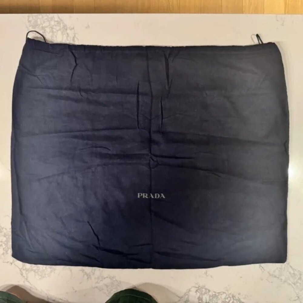 Authentic Prada Navy Blue Drawstring Dust Bag Size 34 x 24